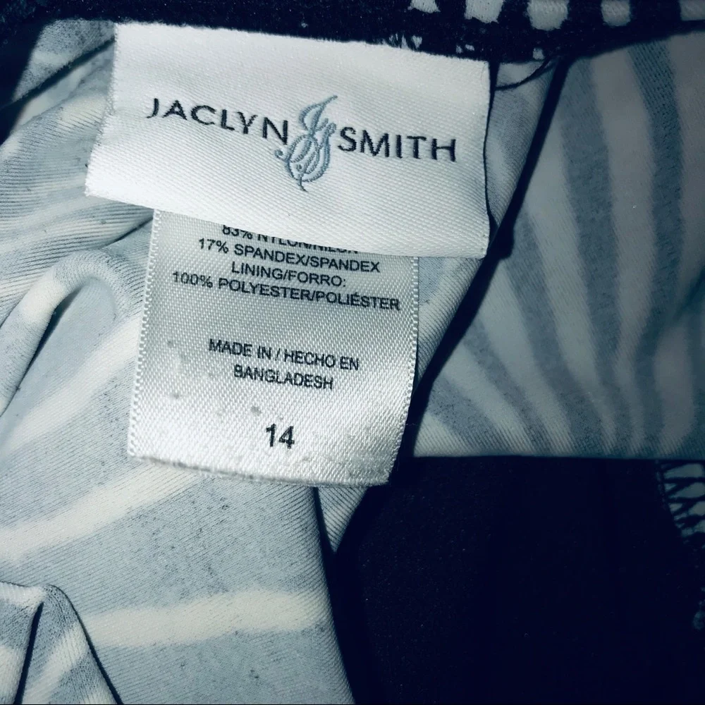🌸HOST PICK🌸Jaclyn Smith Zebra Swimsuit, Size 14